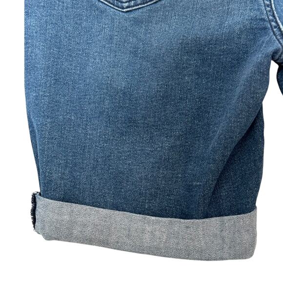 DKNY Bermuda Denim Shorts | Mid Rise Stretch Jean Shorts | Size 10 - Picture 7 of 9
